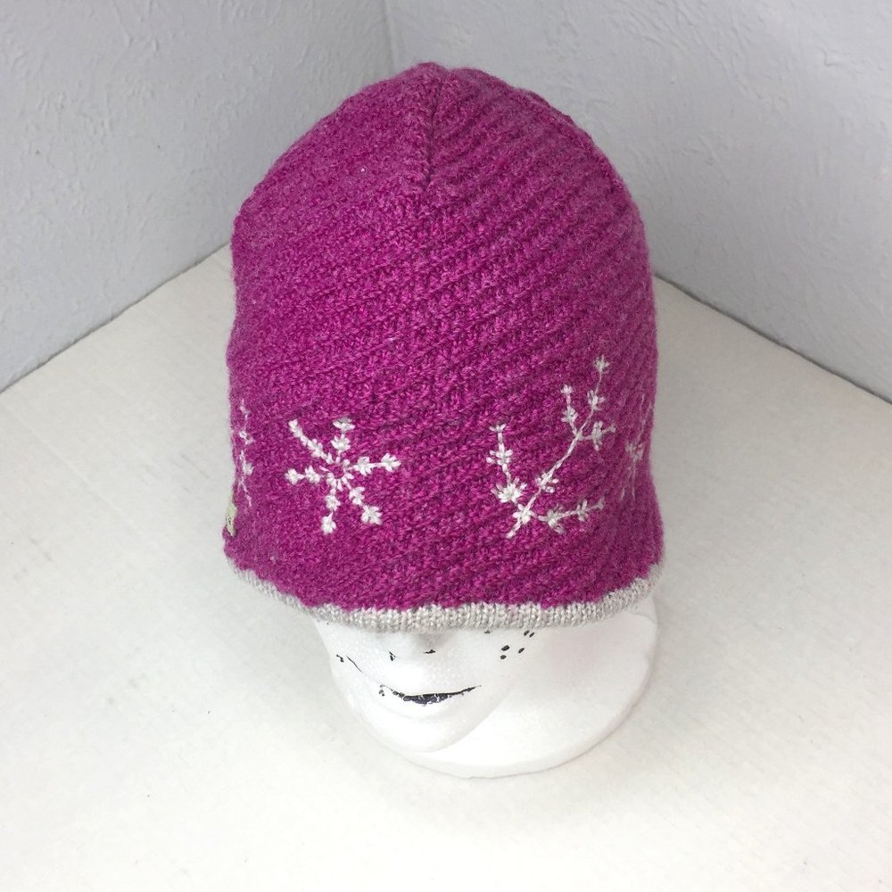 Columbia, Youth, purple/grey knit beanie OSFA.